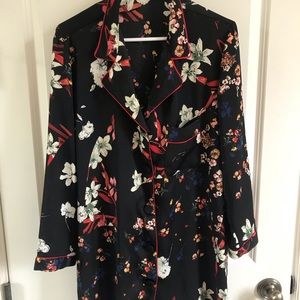 Zara floral long sleeve mini dress